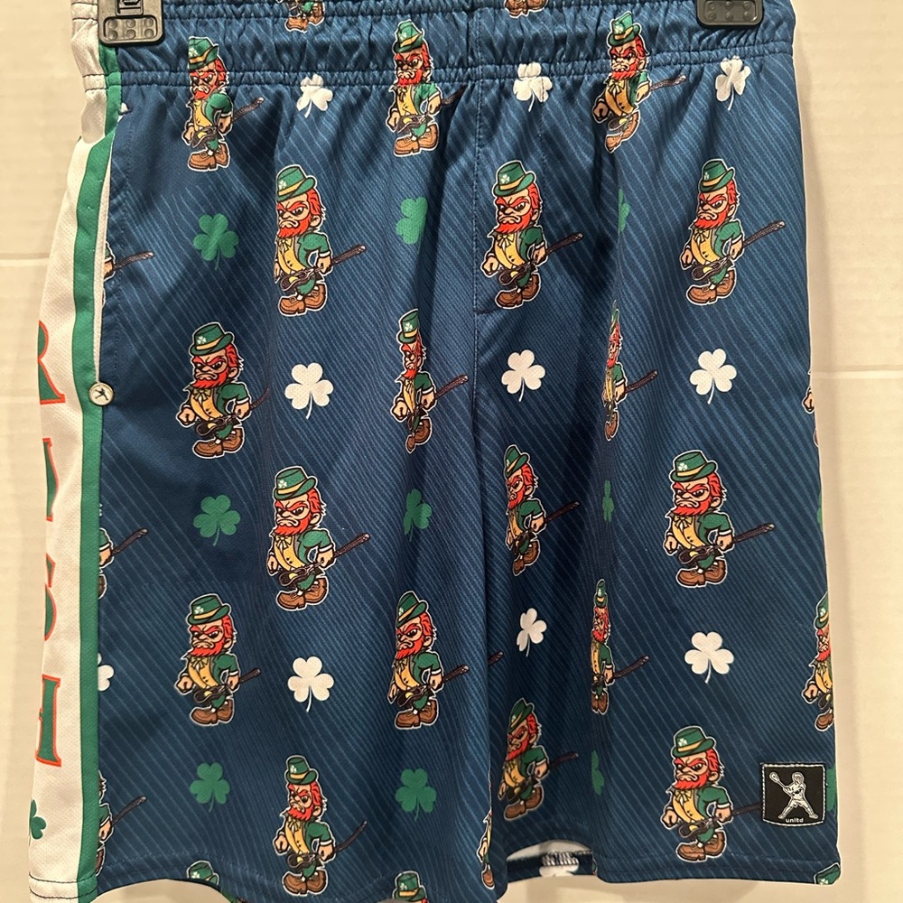 Lacrosse Unlimited shortsBlue Irish Mascot Shorts size YL